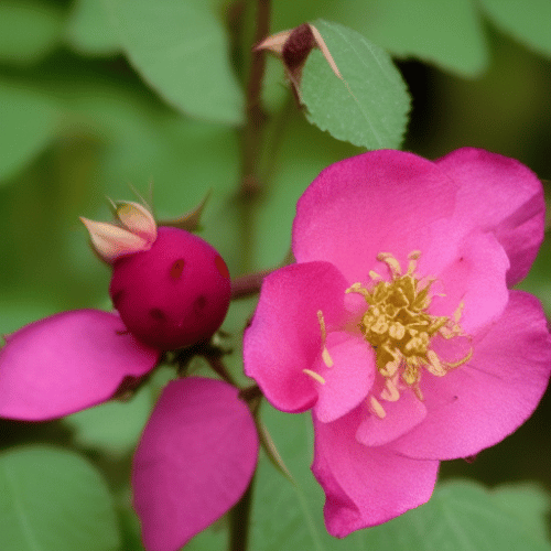Dog rose in the garden