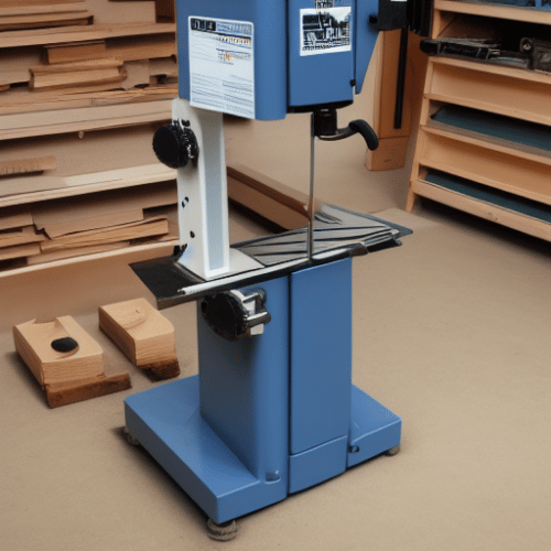 Band saw in a woodworking garage
