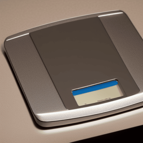 Close-up look of a bathroom scale