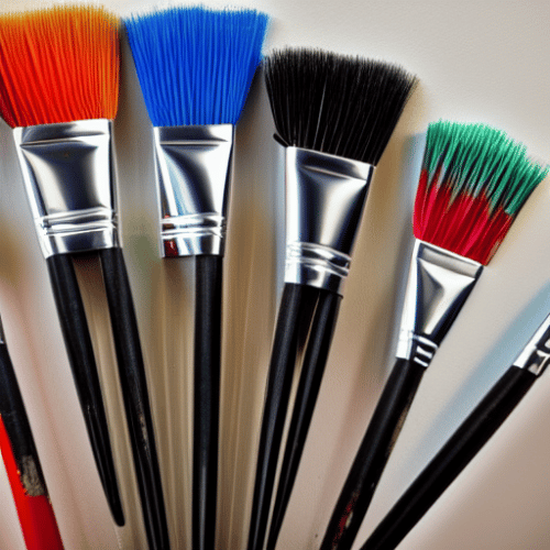 Set of watercolour paintbrushes