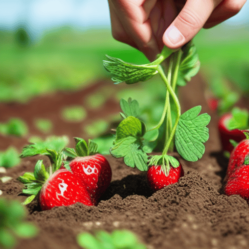 Planting strawberries