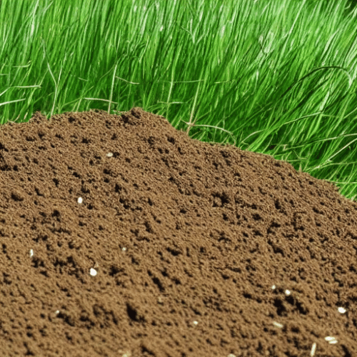 Sowing grass seed on the soil