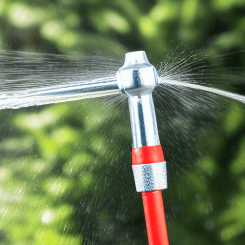 a leaky garden hose nozzle