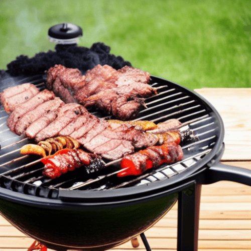 cooking meat using a bbq smoker
