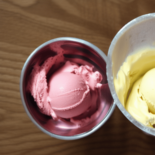 making ice cream using cups