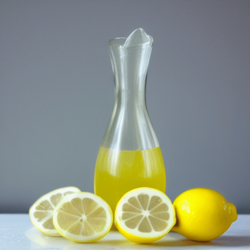 some lemons and a glass of lemon juice