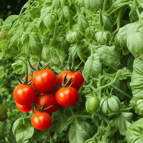 tomato plants in the garden