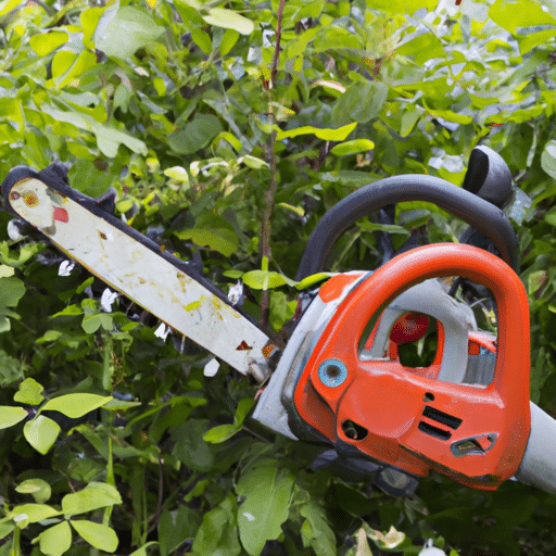 cutting the twigs using a small device