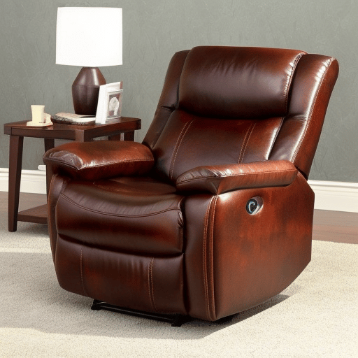 a brown leather sofa