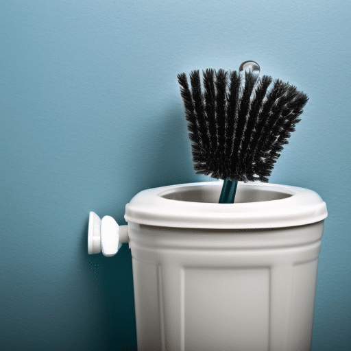 a brush on the bin