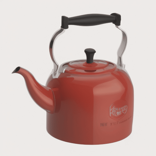 a red pot for hot beverage