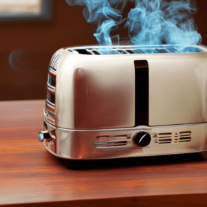 an electric appliance with smoke