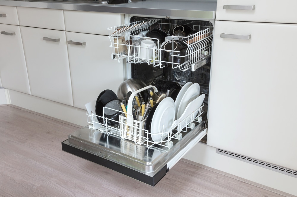 what is a semi integrated dishwasher