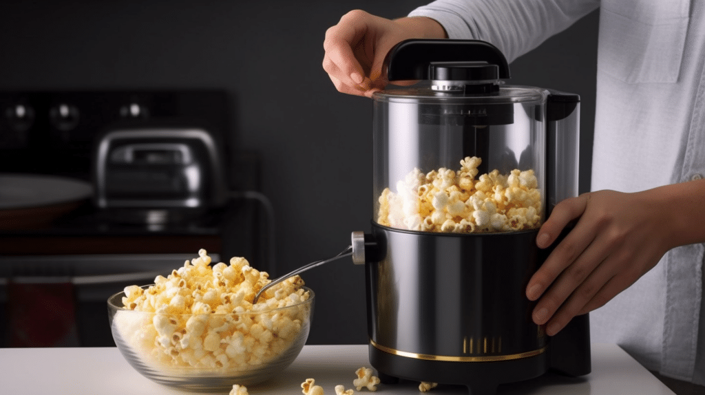 testing a popcorn maker